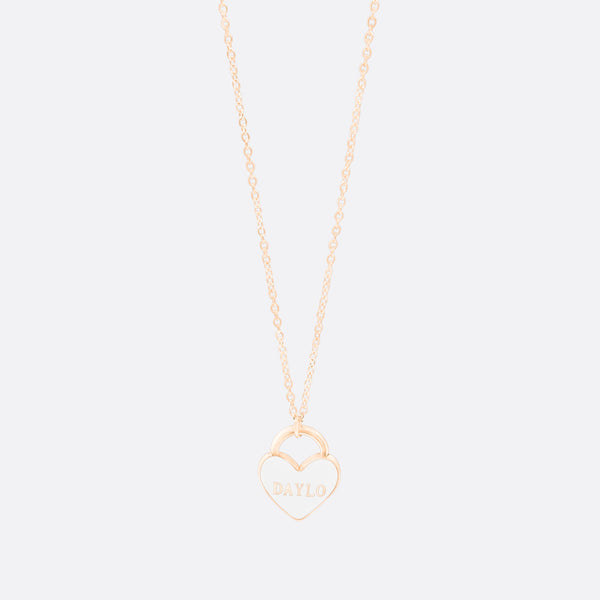 DAYLO Heart Necklace Rose Gold